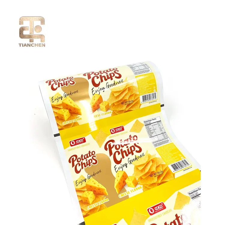 China Roll film - Soft Food Grade Plastic Film for Potato Chips Custom Size Printed Logo Heat Seal Flexible Packaging Companies, Factories