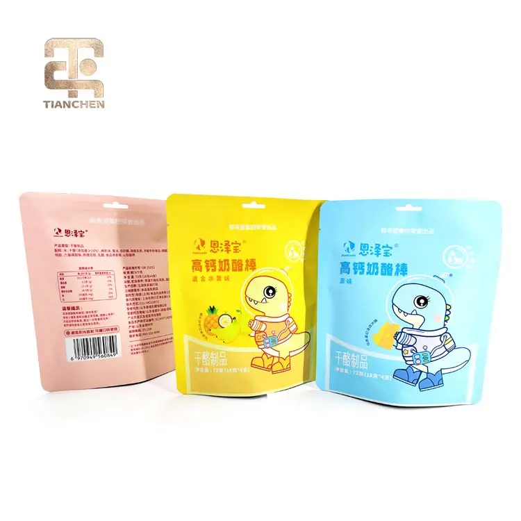 OEM Customized Printed Food Grade Mylar Stand up Pouch Bags Heat Seal Moisture Proof for Baby Food and Snacks Companies, Factories