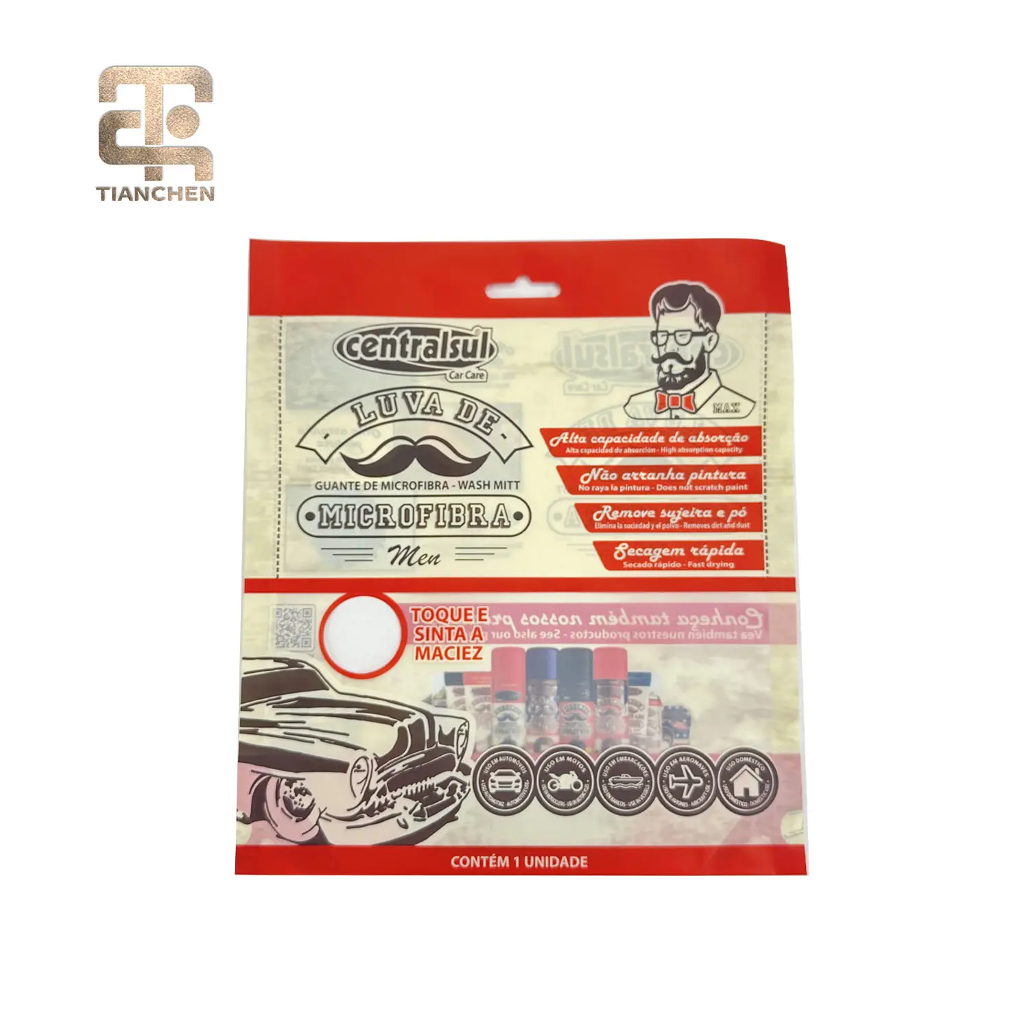 China Customized Transparent Plastic Stand Pouch Bags Moisture Proof Disposable Car Beauty Store Sustainable Stylish Company, Factory