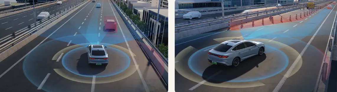 Autonomous overtaking and obstacle avoidance illustration