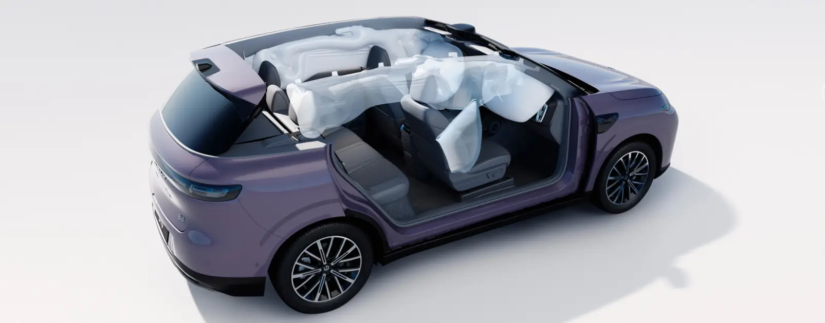 Six airbags position diagram