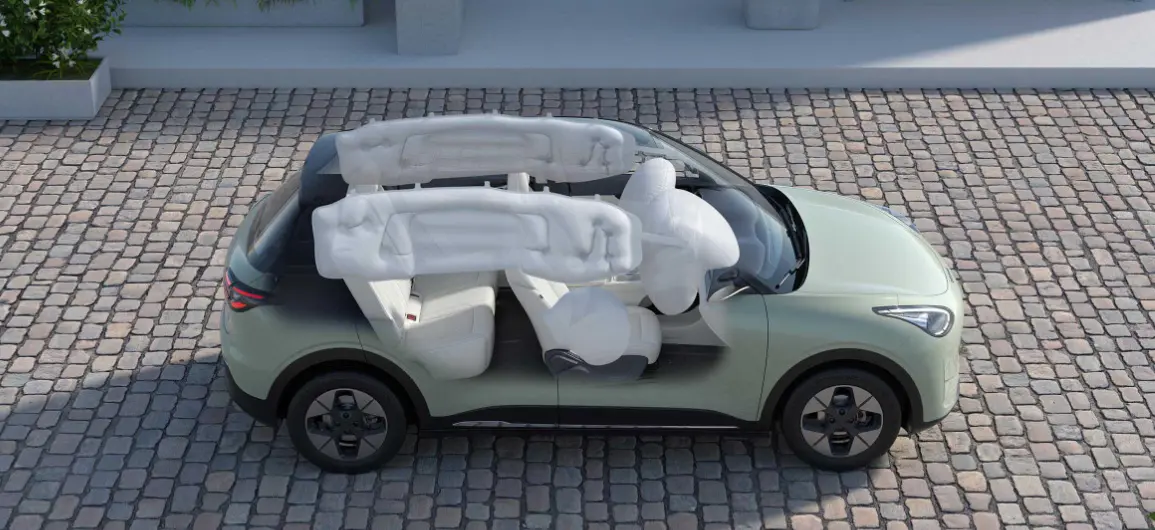 The vehicle is equipped with six airbags
