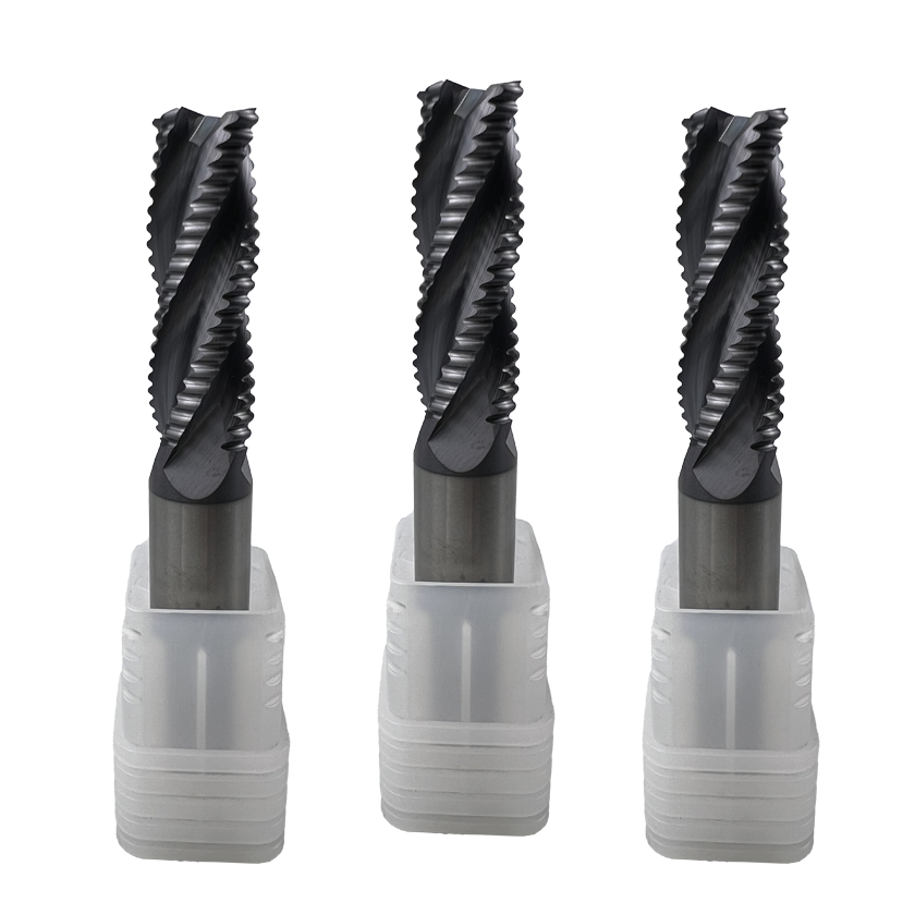 CNC Machine Wave Edge Milling Cutter 4-Blade Carbide Tungsten Steel Corrugated Rough Milling Cutter 4 6 8 10 12 14 16 18mm 20mm