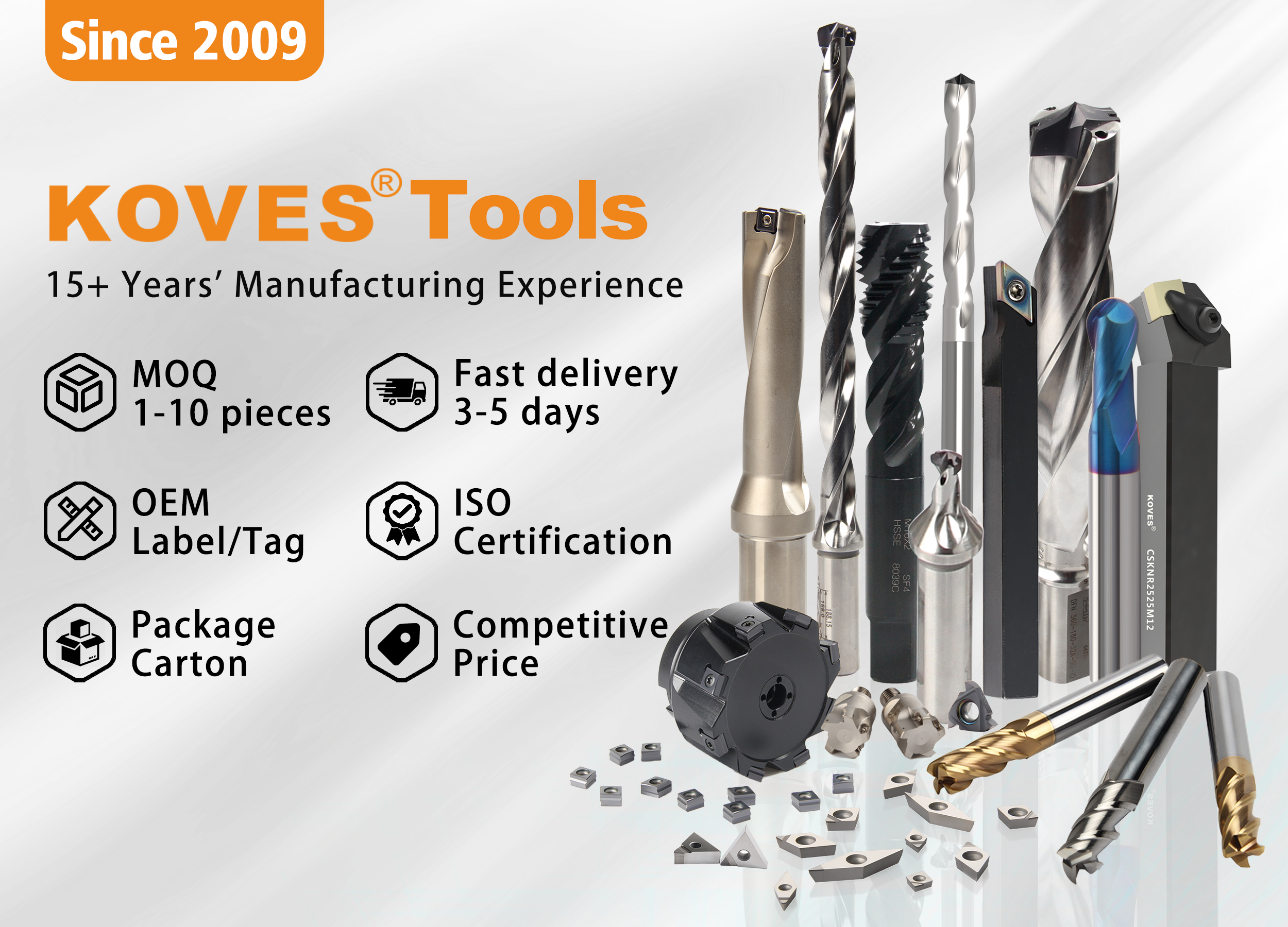 KOVES ISO Metric Alloy High-hardness Two Row FULL profile Solid Carbide Thread Milling Cutter