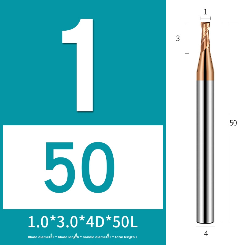 58-Degree 2-Flute Carbide Tia Coated Conventional Milling Keyway Milling Cutter ODM Support Straight Shank End Mill 10MM Cutting