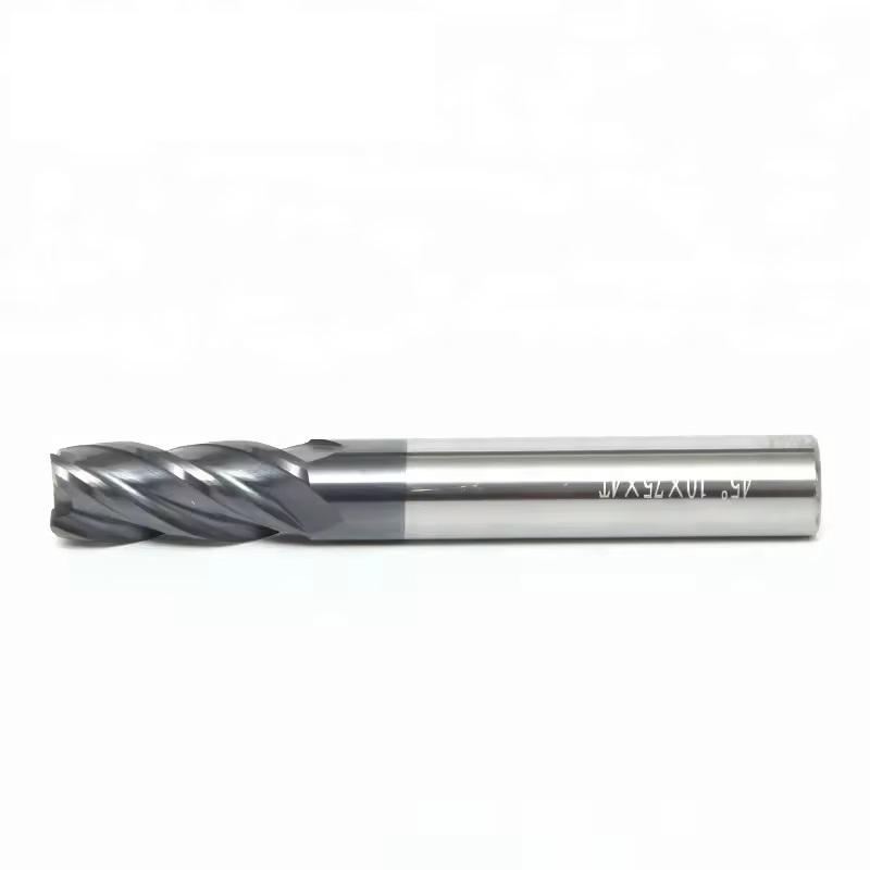 Hard Alloy Straight Shank End Mill Carbide 4 Flutes End Mill for CNC Milling High Precision Milling Cutter