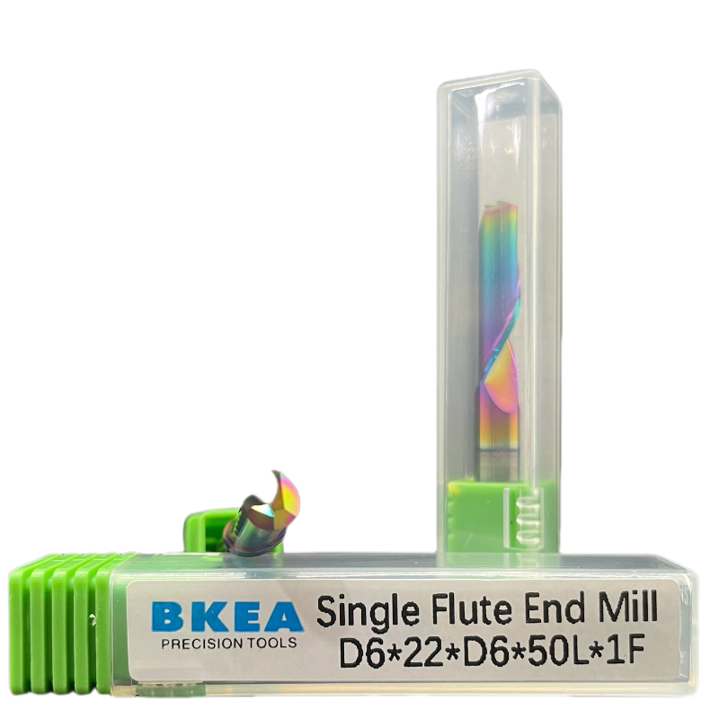High Precision DLC Coating End Mill Aluminum High-Speed HRC 55 Solid Carbide Single Flute End Mill CNC