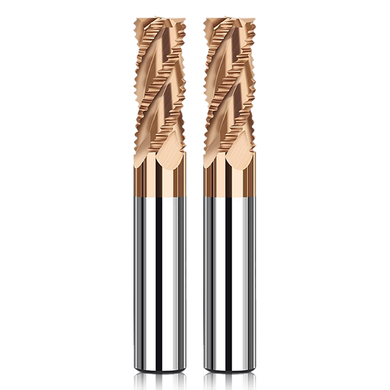 12mm Tungsten Carbide Roughing End Mill for Steel Wave-Cut, Long-Length for Heavy Stock Removal