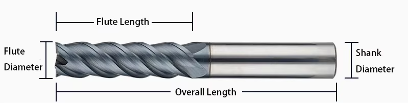 High Gloss DLC Color Coated Carbide End Mill