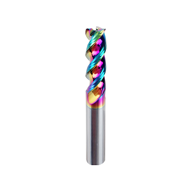 Jimmy HRC55 Carbide End Mill for Colored Aluminum 3 Flute Mirror Finish ALC Coating OEM/ODM for 6061/7075 CNC Machining Centers