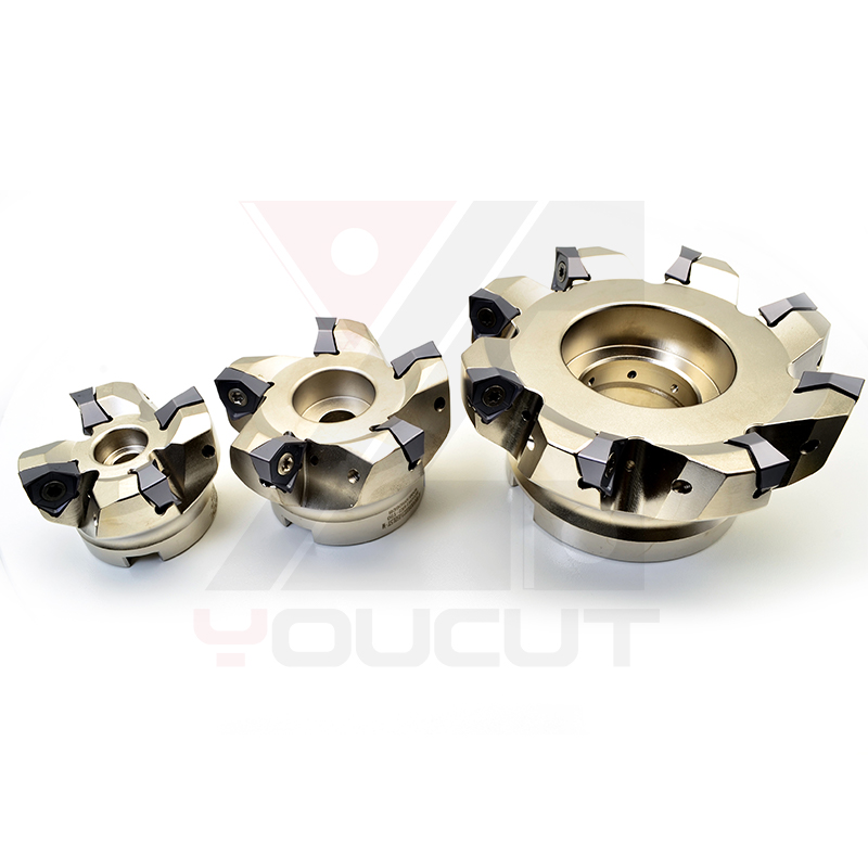 90&deg; Indexable Face Mill Series, High Feed CNC Milling Cutter, for Steel &amp; Stainless Steel Rough/Finish Machining