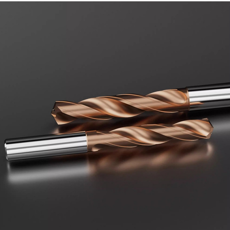 6.1-8mm 5xd DIN Solid Carbide Drill with No Coolant Holes Tisin Carbide Drill Bits for Hardened Steel