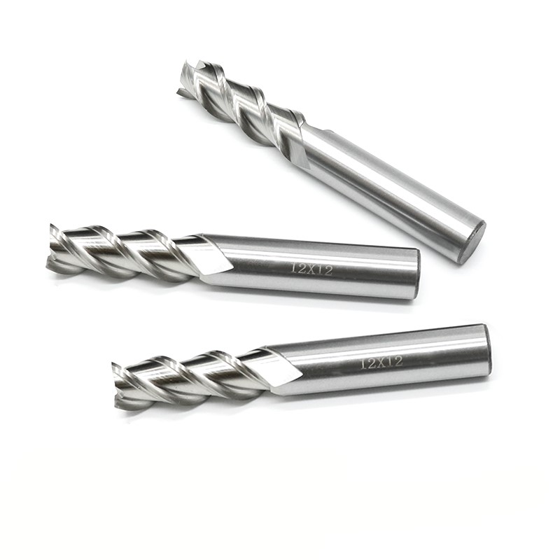 3 Flute 1.5mm-23mm Straight Handle Keyway White Steel Milling Cutter HSS End Mill CNC Router Milling