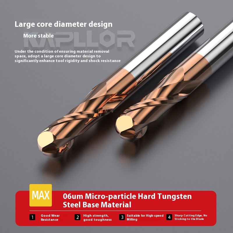 High Performance Square Ball Nose Corner Radius Solid Carbide End Mills Custom ODM Support Milling Cutter Tools