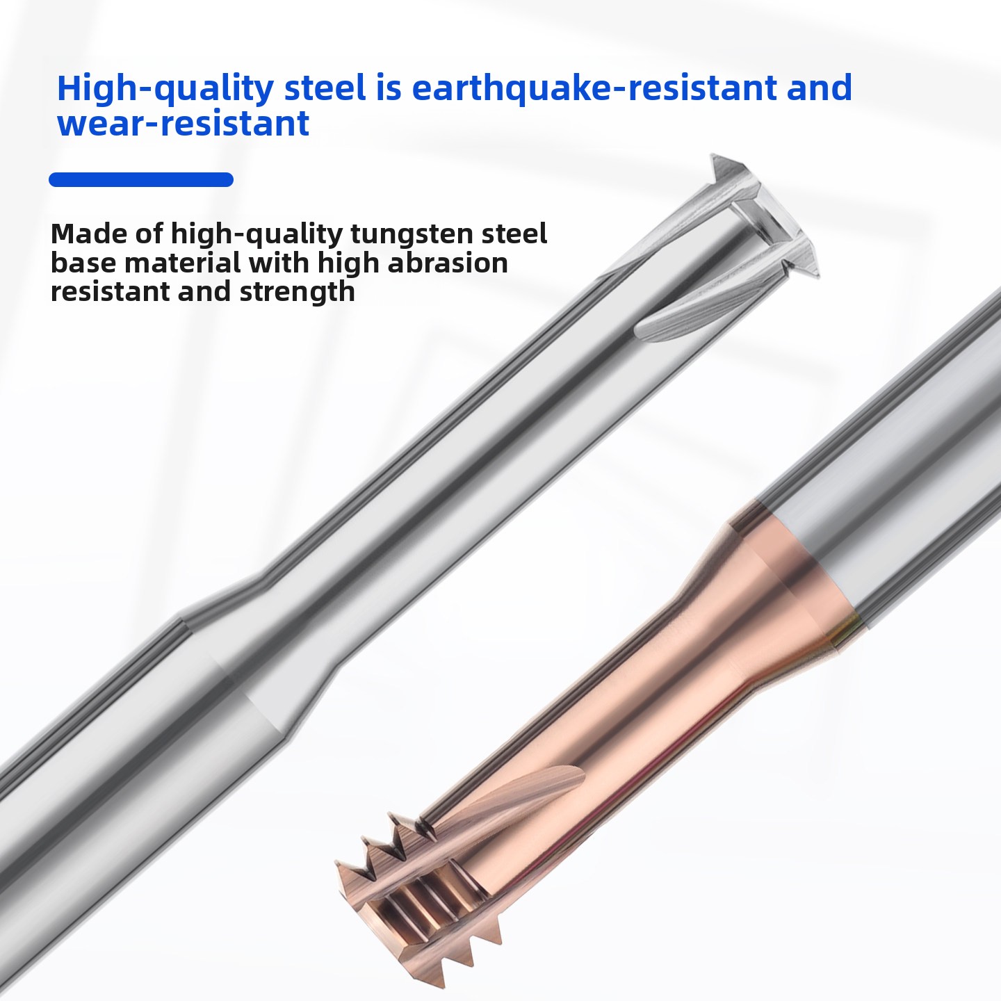 Metric Coated Carbide Thread Millsingle-flute Three-flute Full-thread; for Steel Aluminum; CNC Milling Tap