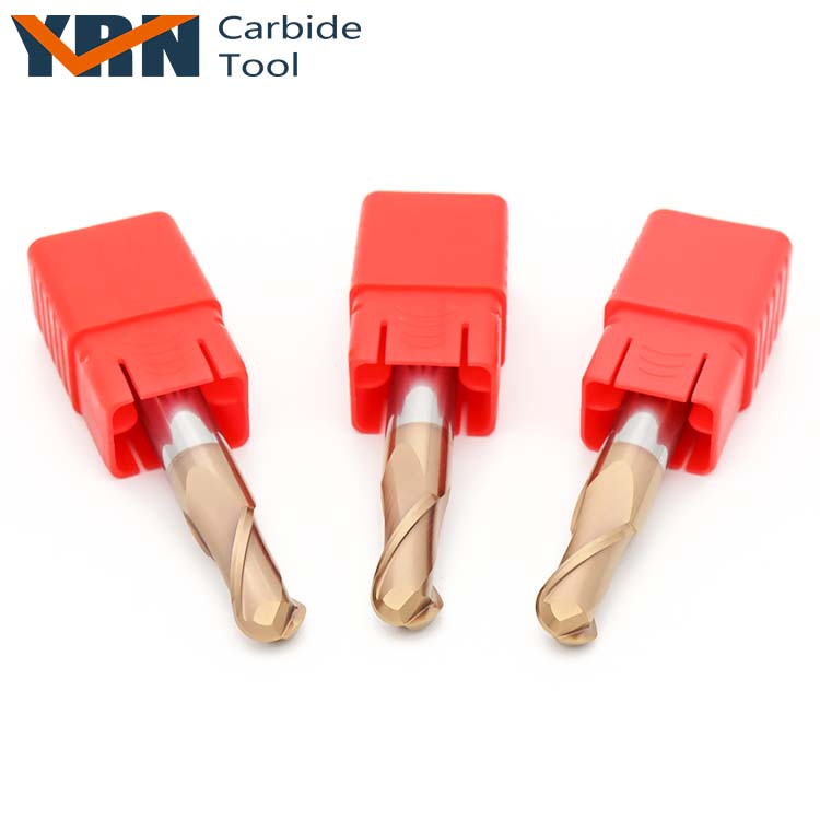 Ready in Stock TiSiN-coated 2 Flute Solid Carbide Fresa 1mm-4mm Ball Nose End Mills