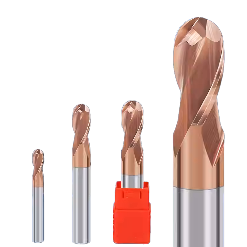 HRC45 65 55 Degree 2 Flutes Ballnose Endmill CNC Cutter 20mm Carbide Milling Cutter Ball Nose End Mill Bit
