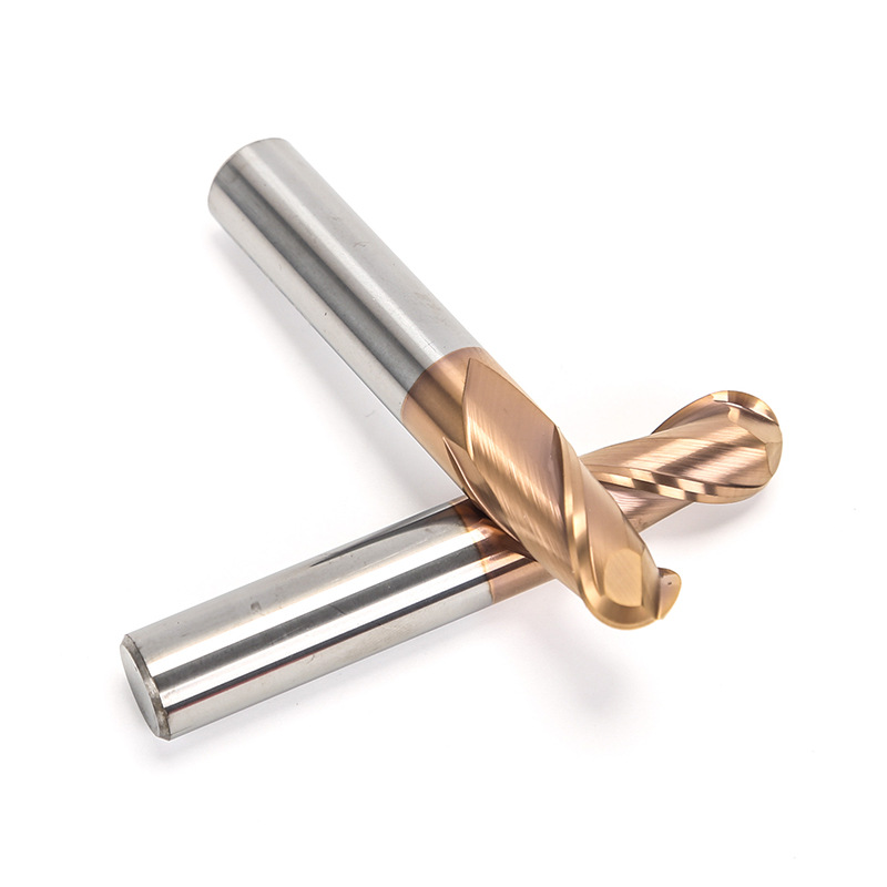 58 Degree 2 Flutes Ball Nose End Mill For General Purpose 3D Molding Alloy Steel And Plastic Materials OEM AlTin Coated 55HRC
