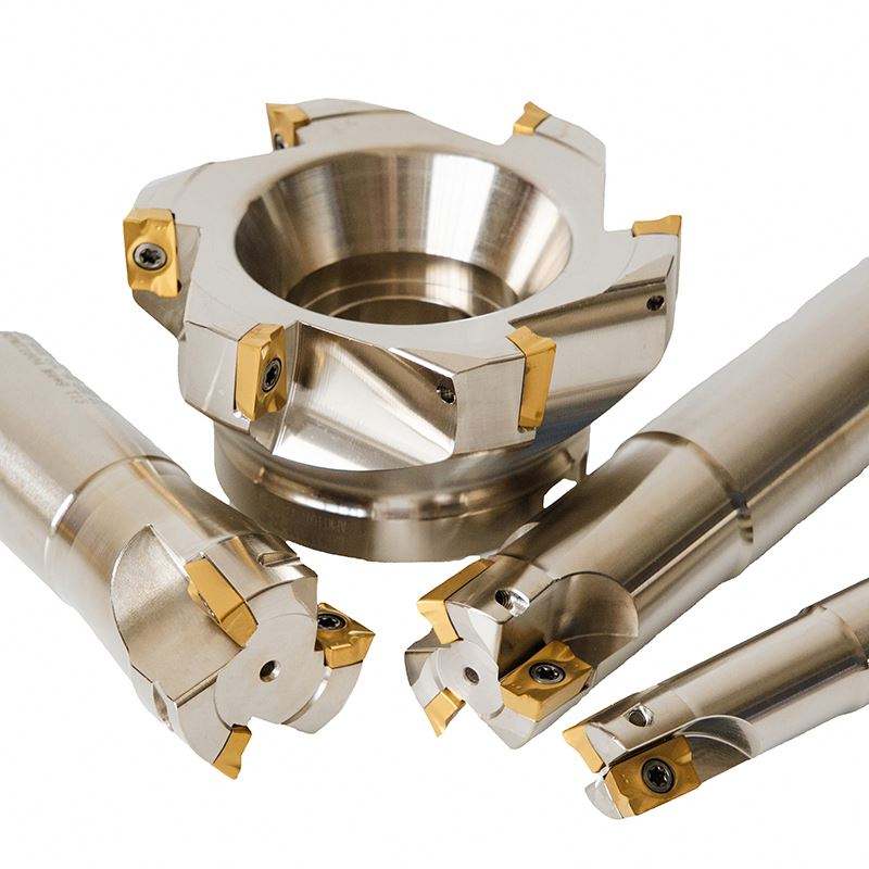 Indexable Face Mill &amp; Shoulder Milling Cutter Set with TiN Coated Inserts for CNC Machining of Steel &amp; Aluminum