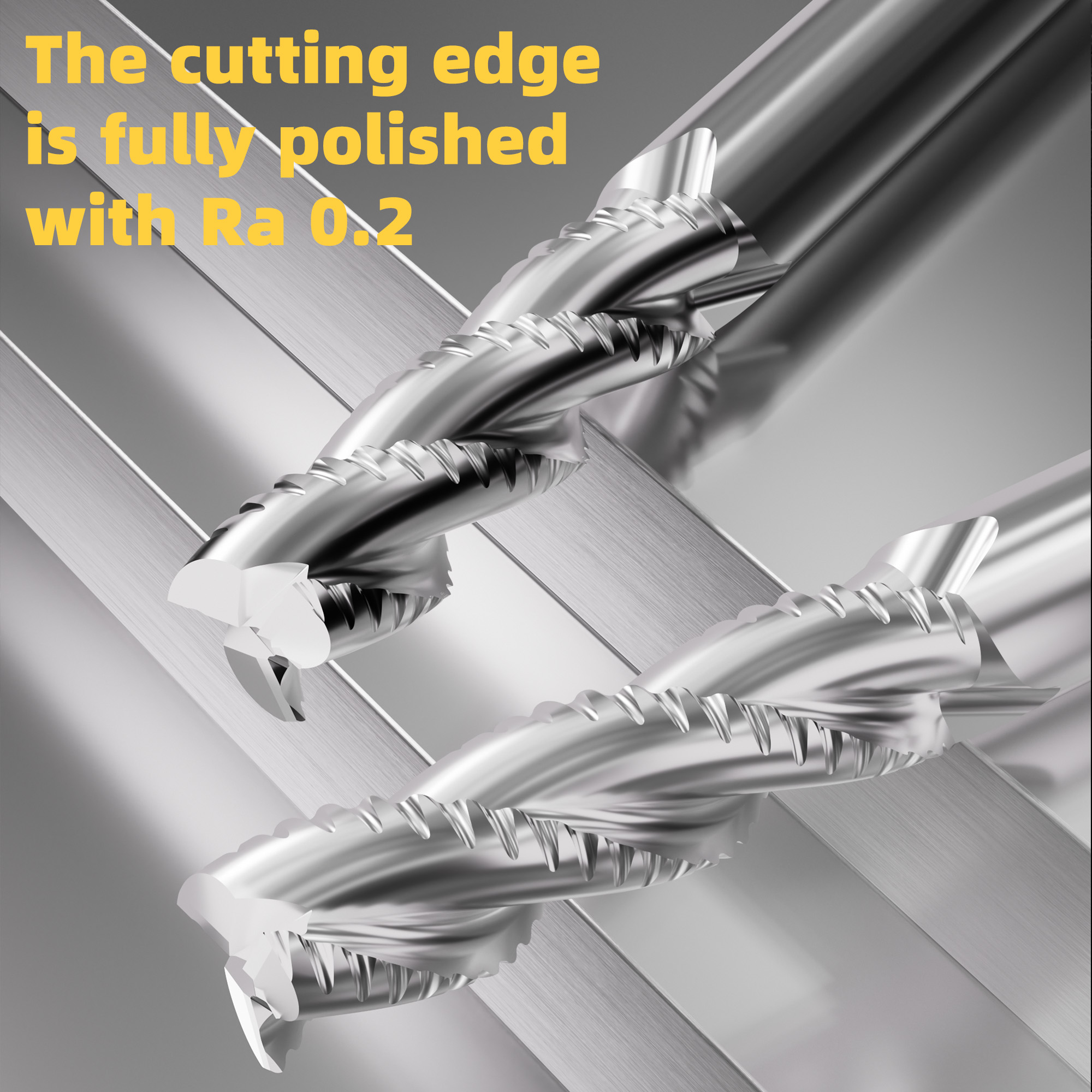 Southwest HSS-E Roughing End Mill Wavy Flute 4 Teeth Straight Shank Sizes 5, 6, 8, 10, 12, 14, 16, 18, 20, 25