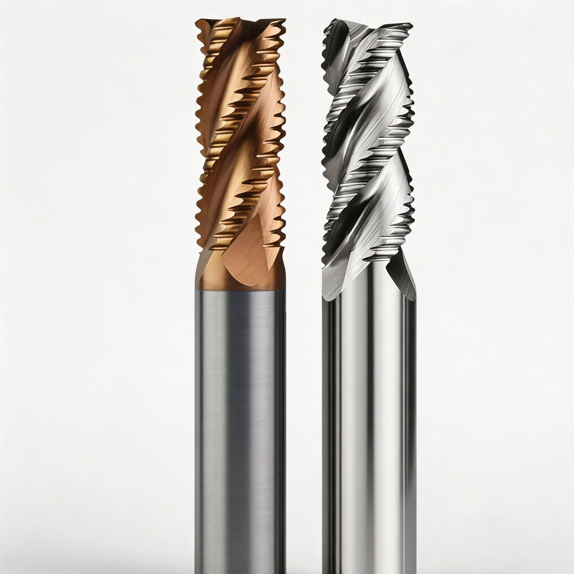 Solid Carbide Wave Edge Roughing End Mill Straight Shank High Efficiency CNC Metal Rough Machining Tool