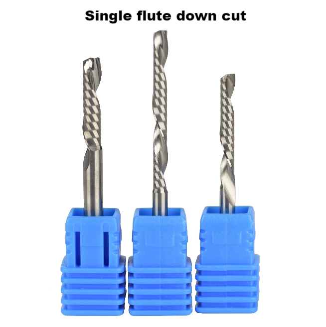 3.175mm Single Flute Up Cut Spiral Bit Solid End Mill Milling Cutter For Acrylic PVC Plastic Aluminum
