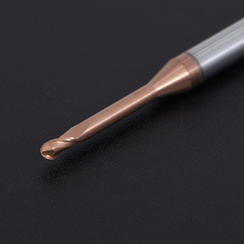 DARUISIKE CNC Router Bits HRC60 Extended 2 Flutes Tungsten Carbide Ball Nose End Mill Cutter OEM R0.5