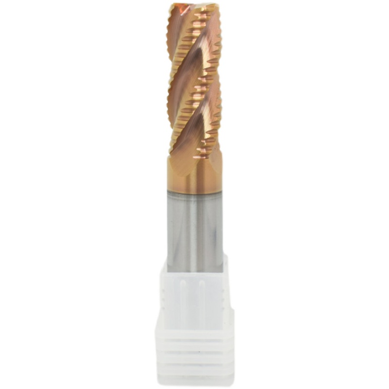 Super Hard Straight Shank Wave Edge Milling Cutter 6-20mm Four-edged High Speed Steel Aluminum Corn Rough Leather End Mill