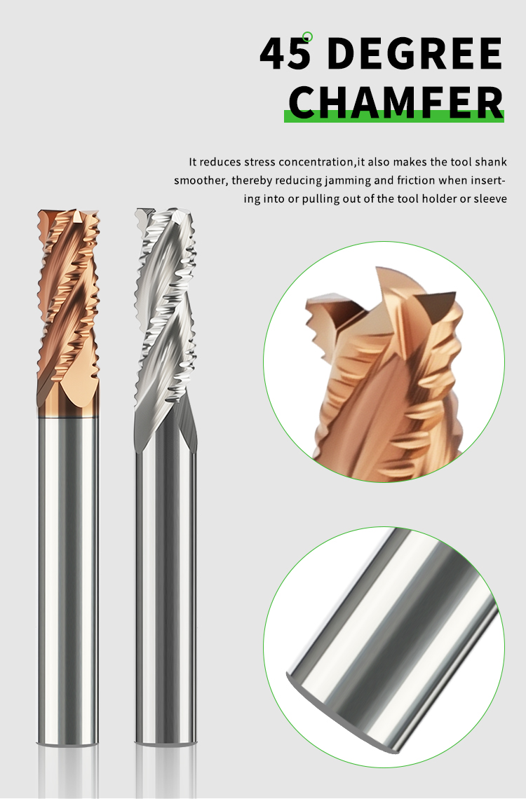 High-efficiency 3 Flute Carbide Roughing End Mill AlTin Coating OEM/ODM Customizable Cost-effective Milling Cutter CMG