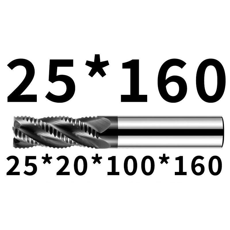 4 Flute HSS Roughing End Mill TiAlN Coated CNC Milling Cutter 6-32mm for Steel Aluminum