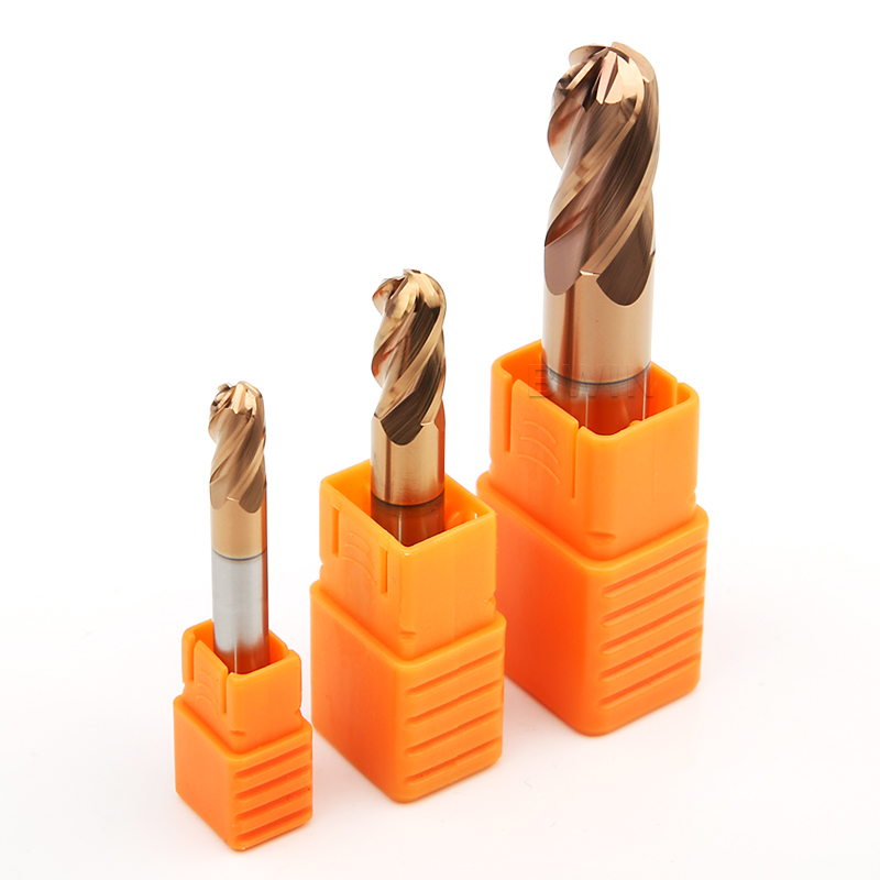 HRC 55 Carbide Micro-Diameter Ball Nose End Mill 2 Flute 6mm 4mm Standard Ballnose Endmill Blade Milling Cutter
