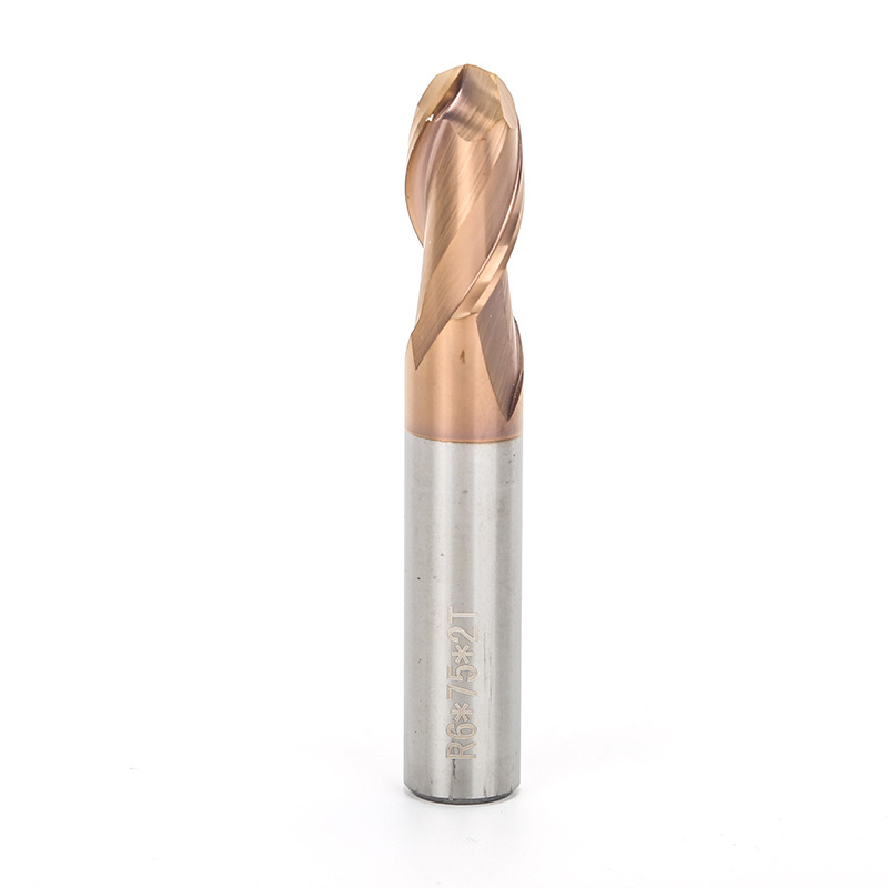 58 Degree 2 Flutes Ball Nose End Mill For General Purpose 3D Molding Alloy Steel And Plastic Materials OEM AlTin Coated 55HRC