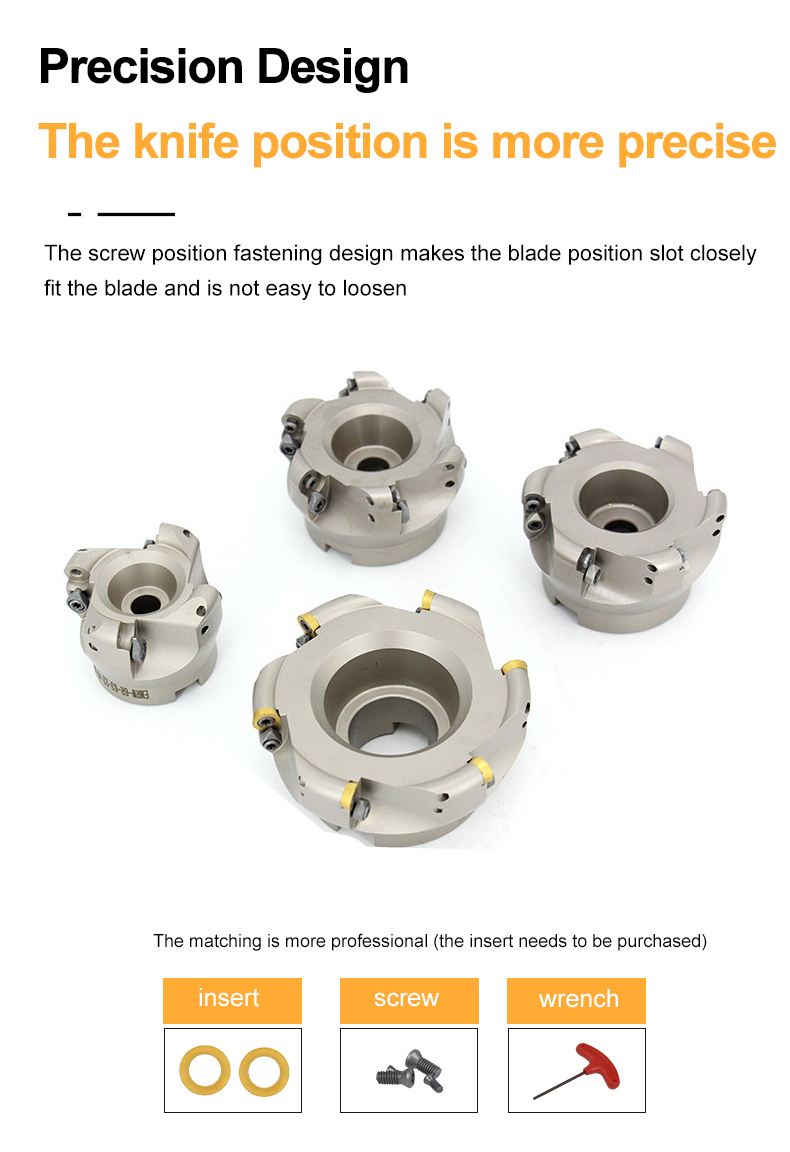 EMR5R 4T/6T Indexable Face Mill Cutter, End Milling Cutter, for RPMW Inserts