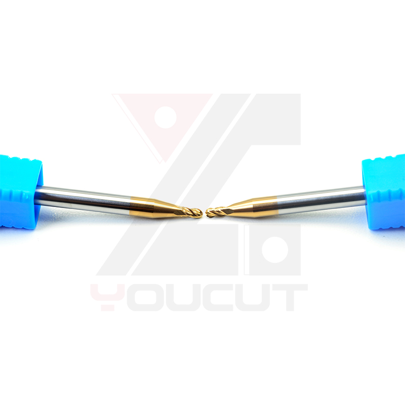 CNC Ball Nose End Mill for Mold Making OEM Customized Carbide 4 Flutes Steel Milling Cutter with Climb Milling and 55HRC