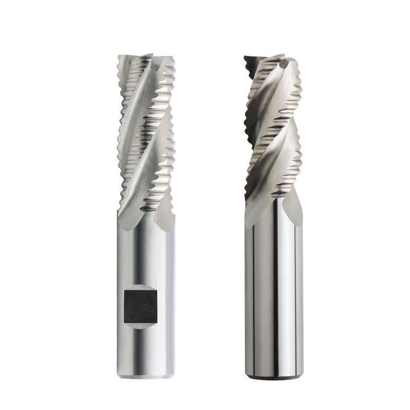 High Speed Steel 3/4 Flute Wave Edge CNC End Milling Cutter Roughing Tin Coated HRC45-65 ODM OEM Customized for Cutting Machine