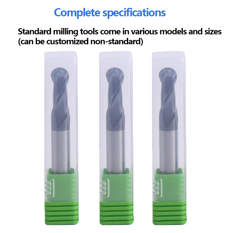 CNC Router Ball HRC45 End Mill Cutter 2 Flutes Carbide Ball Nose Straight Roughing Corn Teeth Engraving Cutting Machine OEM