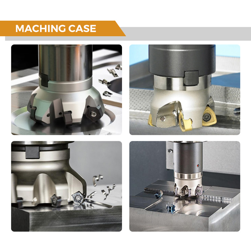 90 Degree Indexable Face Mill Cutter Use APMT APKT CNC Machining Inserts Side and Face Milling Cutter