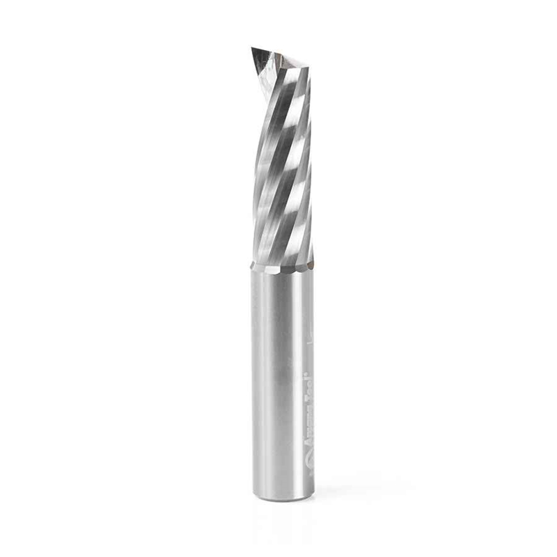 3.175mm Single Flute Up Cut Spiral Bit Solid End Mill Milling Cutter For Acrylic PVC Plastic Aluminum