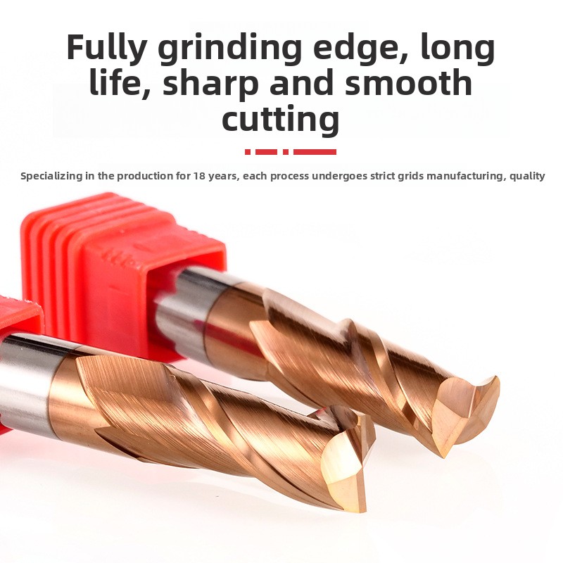 58-Degree 2-Flute Carbide Tia Coated Conventional Milling Keyway Milling Cutter ODM Support Straight Shank End Mill 10MM Cutting