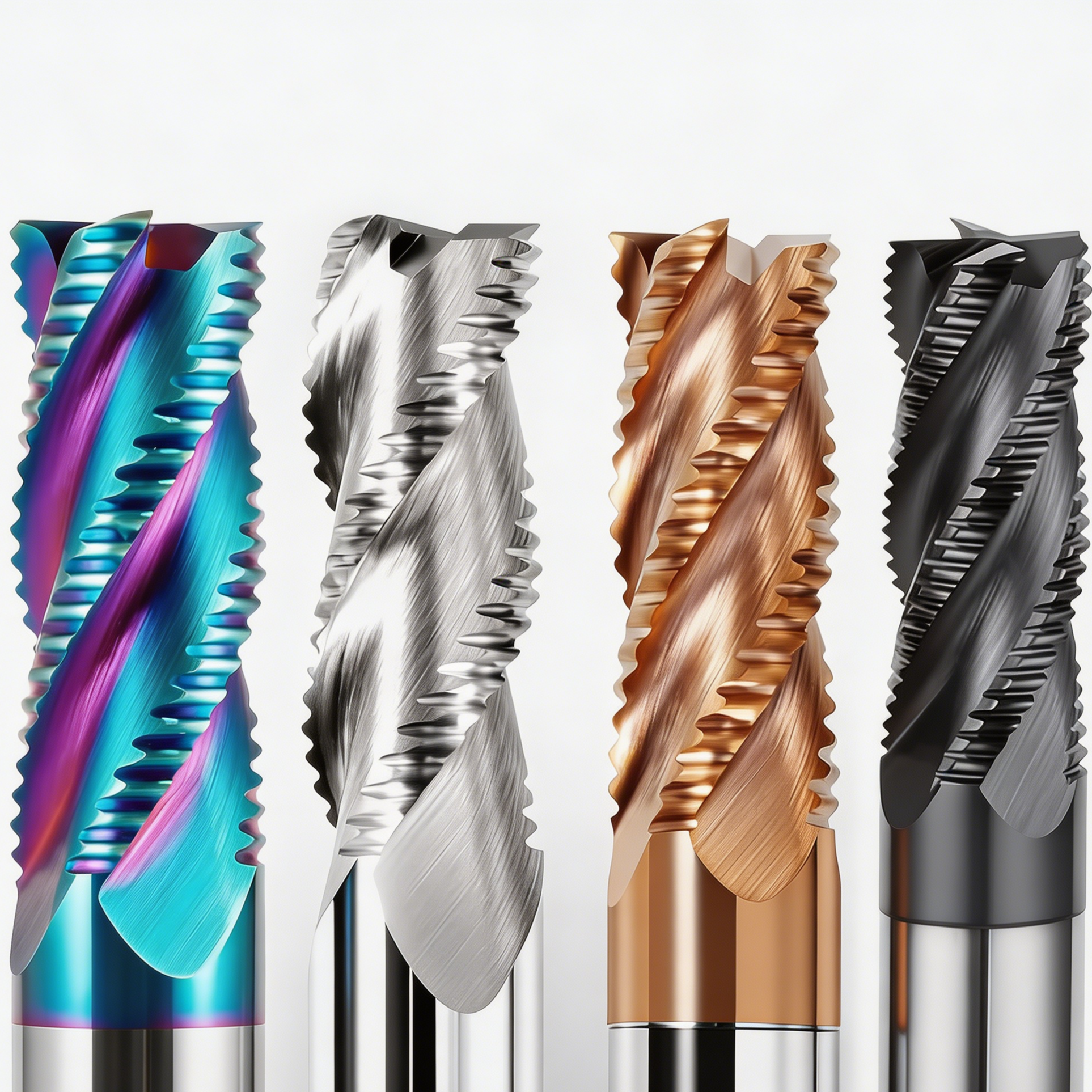 Solid Carbide Wave Edge Roughing End Mill Straight Shank High Efficiency CNC Metal Rough Machining Tool