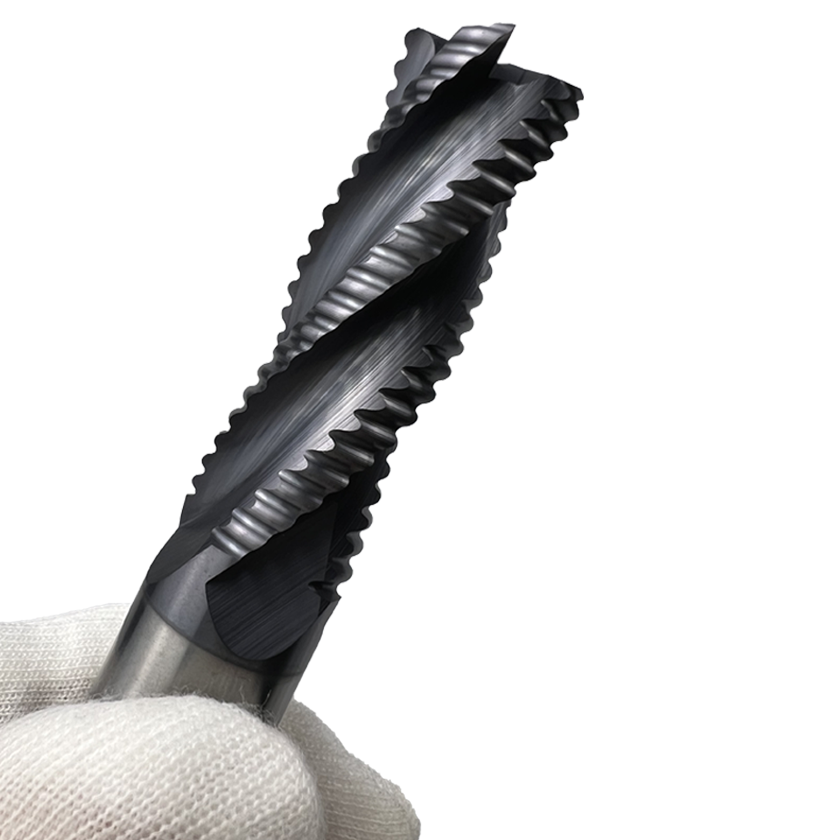 CNC Machine Wave Edge Milling Cutter 4-Blade Carbide Tungsten Steel Corrugated Rough Milling Cutter 4 6 8 10 12 14 16 18mm 20mm