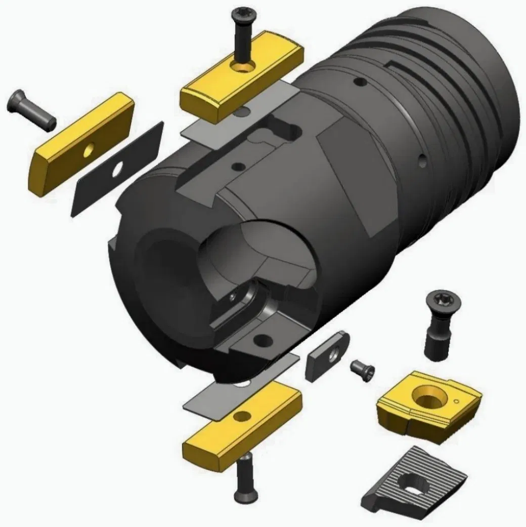 Single Tube BTA Drilling Tool Deep Hole Index Gun Drill BTA Head with Inserts