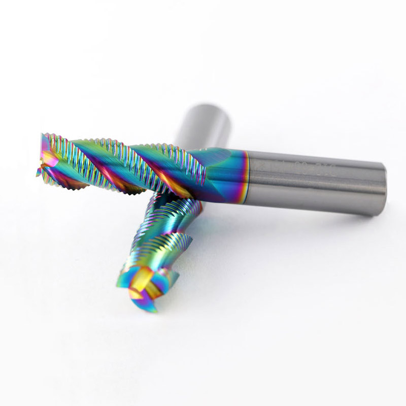 55 Degrees Carbide HRC55HRC 3-Flute OEM Roughing Cutter with Long Wave Edge Grain