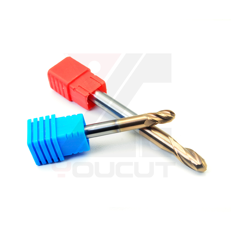 CNC Ball Nose End Mill for Mold Making OEM Customized Carbide 4 Flutes Steel Milling Cutter with Climb Milling and 55HRC