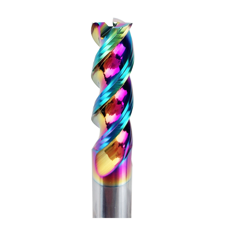 Jimmy HRC55 Carbide End Mill for Colored Aluminum 3 Flute Mirror Finish ALC Coating OEM/ODM for 6061/7075 CNC Machining Centers
