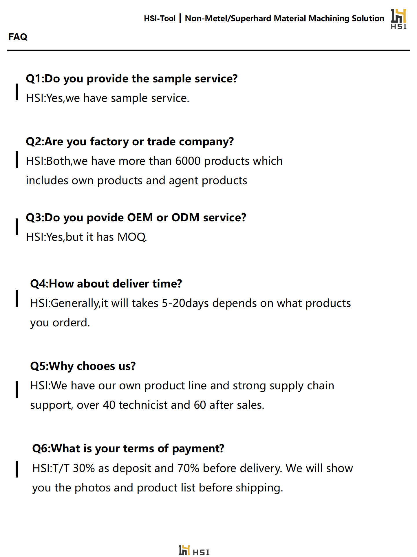 FAQ Overview