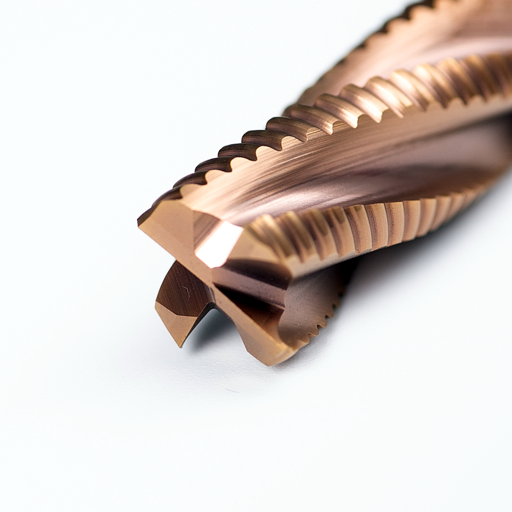 Wave Milling Cutter 4 Flute Carbide Roughing End Mill 35 Helix HRC35-58 CNC Milling Tools OEM Heavy Duty Machining Factory