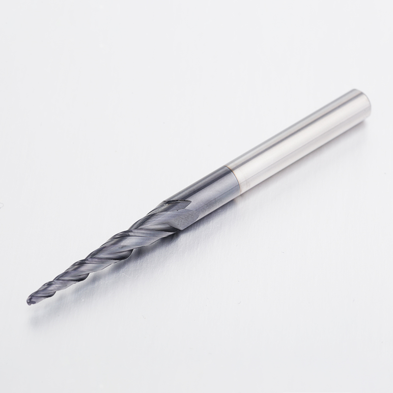 ZY/OEM Carbide Taper Ball Nose End Mill TiSiN Coated 2 Flutes 55HRC ODM/OEM High-Speed Cutting Stainless Steel Alloy Steel Model