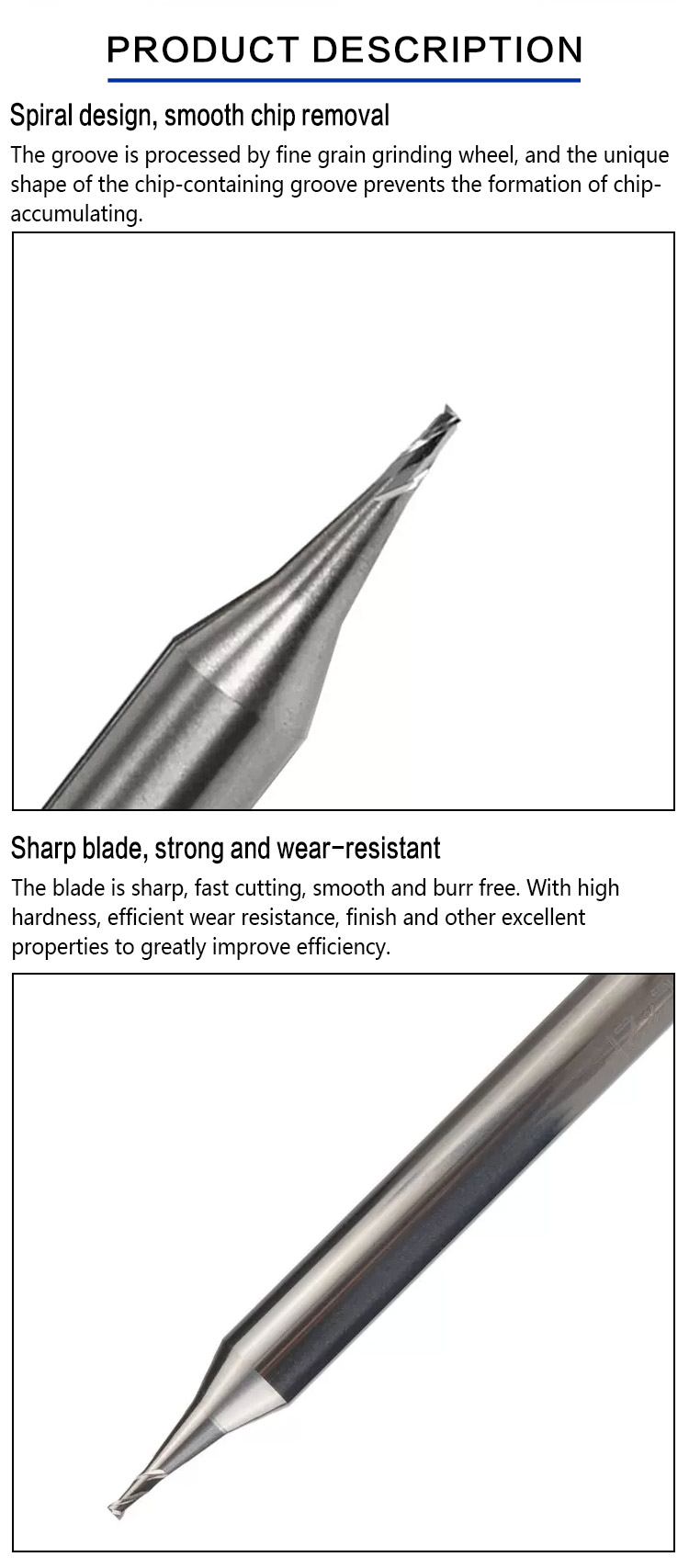 High Quality Customized Hard Metal Milling Cutter - Micro-flat End Mill CNC Tools for Aluminum