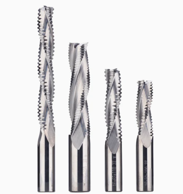 ZZST Factory Tungsten Carbide End Mills Three Flutes Ripple Roughing Milling Cutter Steel Spiral Roughing End Mills